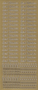 Stickervel Best Wishes goud nr. 0705019 (Locatie: A040 )
