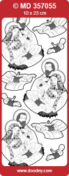 Stickervel goud geboorte Jezus MD357055 (Locatie: e260)