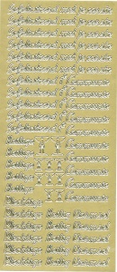 Stickervel goud heilige communie (Locatie: g090)
