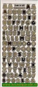Stickervel transparant goud MD351551 (Locatie: C021 )