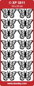 Stickervel vlinders roze holografisch XP5811 (Locatie: g078)