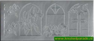 Stickervel zilver condoleance nr. 195 (Locatie: G168 )