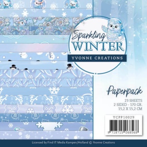 Yvonne Creations, Paperpack, 15.2 x 15.x cm, Sparkling Winter, YCPP10029