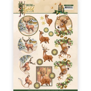 Amy Design knipvel kerstmis in goud CD11359 (Locatie: 2373)
