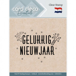 Card Deco Clear Stamp Gelukkig Nieuwjaar CDECS011 (Locatie: NN286)