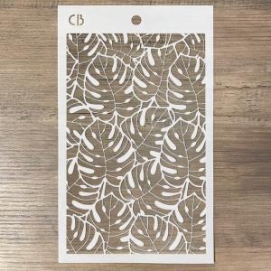 Ciao Bella Texture Stencil, 12.5cm x 20cm, Tropical Leaves, MS071 (Locatie: 1138)