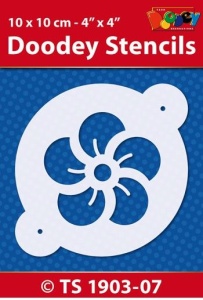 Doodey Stencil Flower 10 x 10 cm TS1903-07 (Locatie: 4630)