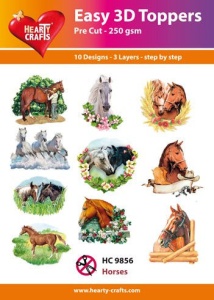 Hearty Crafts Easy 3D Toppers Horses HC9856