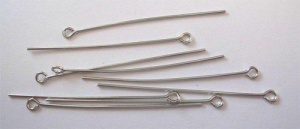 Kettelstiften met kop zilverkleur 45 mm 100 stuks 10317-4501 (Locatie: K3)