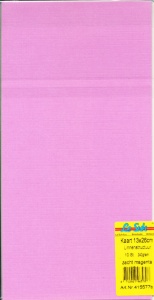 Le Suh kaarten 13x26cm linnenstructuur zacht magenta 10 stuks 415577B