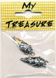 My Treasure bedel nikkelkleur IJshoorn 2 stuks 04113 (Locatie: K3)