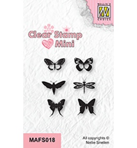 Nellie Snellen Mini Stamp Butterflies 2 MAFS018 (Locatie: h334)