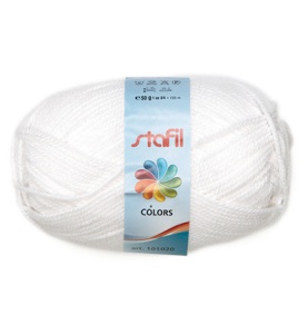 Stafil wol, wit, 50 gram, 133 meter