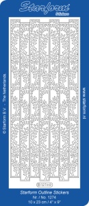 Starform sticker goud randje 1274 (Locatie: A250)