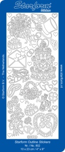 Starform sticker trouwen goud 802 (Locatie: J237 )