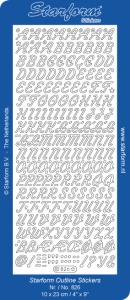 Starform stickervel alfabet wit 826 (Locatie: H201)
