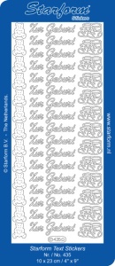 Starform stickervel blauw Zur Geburt 435 (Locatie: L111)