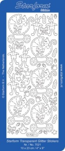 Starform stickervel goud glitter baby 7021 (Locatie: T055 )