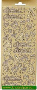 Sticker goud frohe weinachten 3635 (Locatie: H261 )