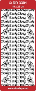 Stickervel goud Danke DD3301 (Locatie: B054)