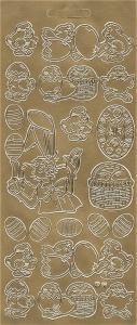 Stickervel goud pasen (Locatie: t068)