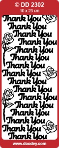 Stickervel goud Thank you DD2302 (Locatie: E140)