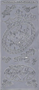Stickervel Merry Christmas zilver 2661 (Locatie: T062)