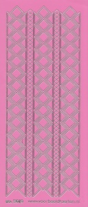 Stickervel roze/zilver nr. 3019 (Locatie: K133)