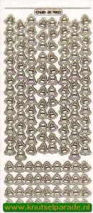 Stickervel transparant goud kerst MD357032 (Locatie: U140 )