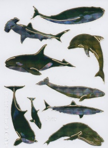 Stickervel zeedieren holografisch (Locatie: h183)