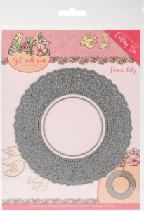 Yvonne Creations snij- en embosmal Flower Doily, Get Well Soon YCD10101 (Locatie: i087)