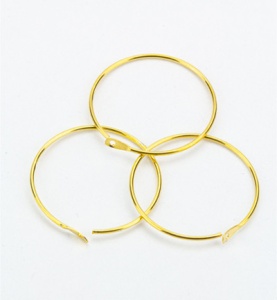 6x Oorhanger, rond goudkleur, diameter: 20 mm