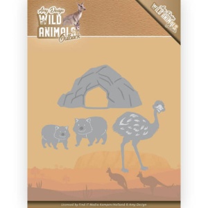 Amy Design snijmal Wild Animals - Emu and Wombat ADD10207 (Locatie: M050)