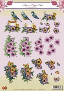 Card Deco knipvel bloemen CD10160 (Locatie: 4427)