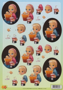 Card Deco knipvel jongen/ meisje CD 10060 (Locatie: 0421)