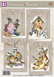 Creatief Art kaartenpakket Christmas Animals 03 RE2530-0102 (Locatie: 5027)