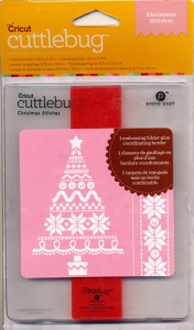 Cricut Cuttlebug 2 embossing folder Christmas Stitches & Border 2001415 (Locatie: K1)