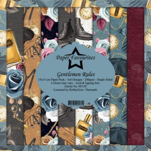 Dixi Craft Paper Pack, 15x15 cm, Gentlemen Rules PF158