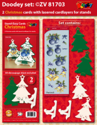 Doodey kaartenpakket 2 staande kerstboomkaarten ZV81703 (Locatie: 4532)