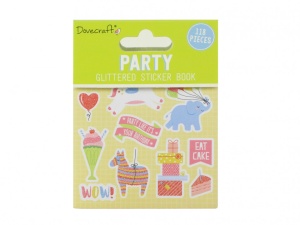 Dovecraft Party glitter stickerboek, 8 vel (Locatie: h448)