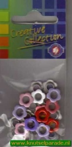 Eyelets bloemen assortiment 25 stuks nr. 20408/99 (Locatie: 5RC1 )