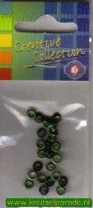 Eyelets metallic donker groen 25 stuks nr. 20413/02 (Locatie: 5RC1 )
