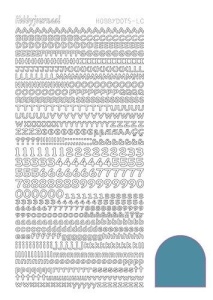 Hobbydots stickervel glanzend alfabet Turquoise STMDLCD (Locatie: H406 )