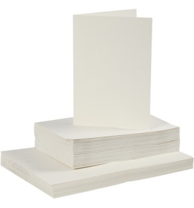 Kaarten en enveloppen 10,5 x 15 cm (C6) off-white 50 sets 23109