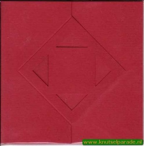 Lomiacd kaart rood zigzag met ruit 3 stuks LC3142 (Locatie: Y043 )