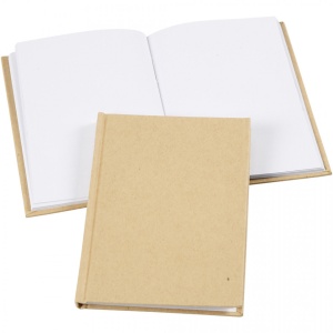 Notitieboek, A6 10,5x15 cm, dikte 80 gr, bruin, 1 stuk, dikte 8 mm