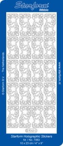 Starform sticker glitter goud / zilver 7063 (Locatie: HH109)