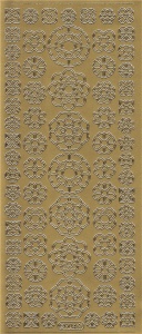 Starform sticker goud bloemen 904 (Locatie: J542)