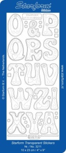 Starform sticker transparant glitter zilver 3211 (Locatie: ZZ152 )