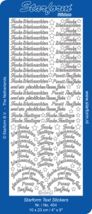 Starform sticker zilver Frohe Weinachten 454 (Locatie: F162)